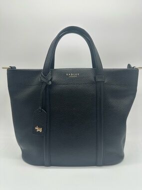 RADLEY LONDON Black Pebbled Leather Tote